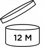 Icoon voor houdbaarheidsdatum van verzorgingsproducten